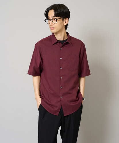 KHBHA70049 a.v.v MEN 【速乾/イージーケア】リネン混半袖シャツ