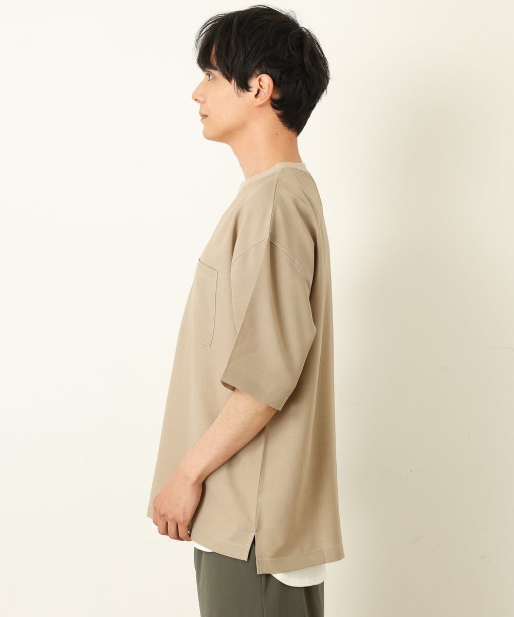 KHBHP62059 a.v.v MEN(アー・ヴェ・ヴェ) 【S-XXL/2SET】カットソー付きシャツプルオーバー ブラウン