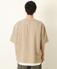 KHBHP62059 a.v.v MEN(アー・ヴェ・ヴェ) 【S-XXL/2SET】カットソー付きシャツプルオーバー ブラウン