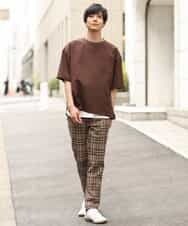 KHBHP62059 a.v.v MEN(アー・ヴェ・ヴェ) 【S-XXL/2SET】カットソー付きシャツプルオーバー ブラウン