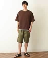 KHBHP62059 a.v.v MEN(アー・ヴェ・ヴェ) 【S-XXL/2SET】カットソー付きシャツプルオーバー ブラウン