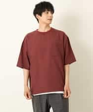 KHBHP62059 a.v.v MEN(アー・ヴェ・ヴェ) 【S-XXL/2SET】カットソー付きシャツプルオーバー ブラウン