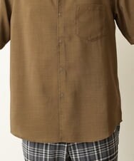 KHBHP77049 a.v.v MEN(アー・ヴェ・ヴェ) 【S-XXL】リライトリングドットバンドカラーシャツ（セットアップ対応） カーキ