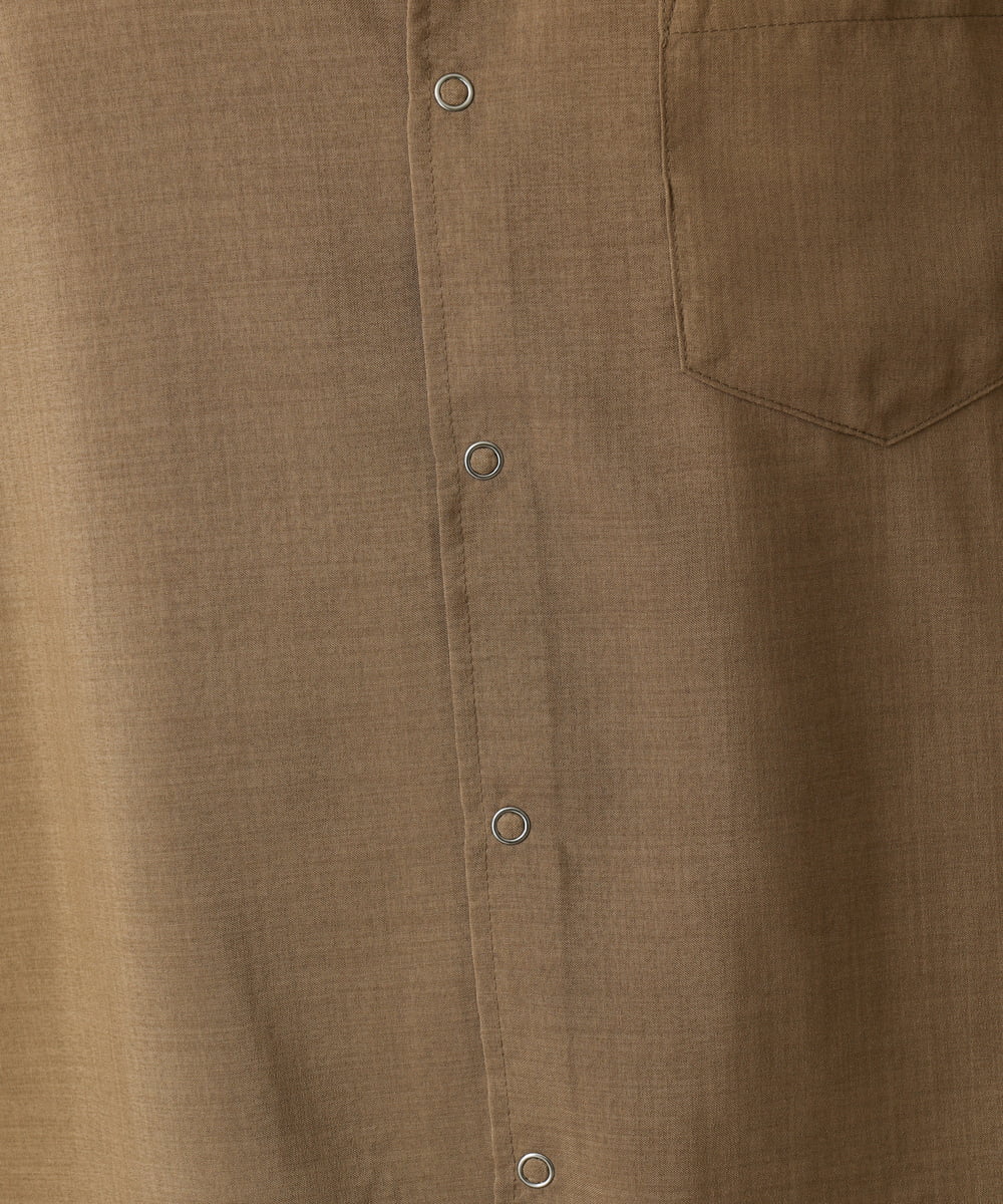 KHBHP77049 a.v.v MEN(アー・ヴェ・ヴェ) 【S-XXL】リライトリングドットバンドカラーシャツ（セットアップ対応） カーキ