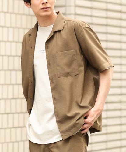 KHBHP78044  【S-XXL】リライトオープンカラーシャツ（セットアップ対応）