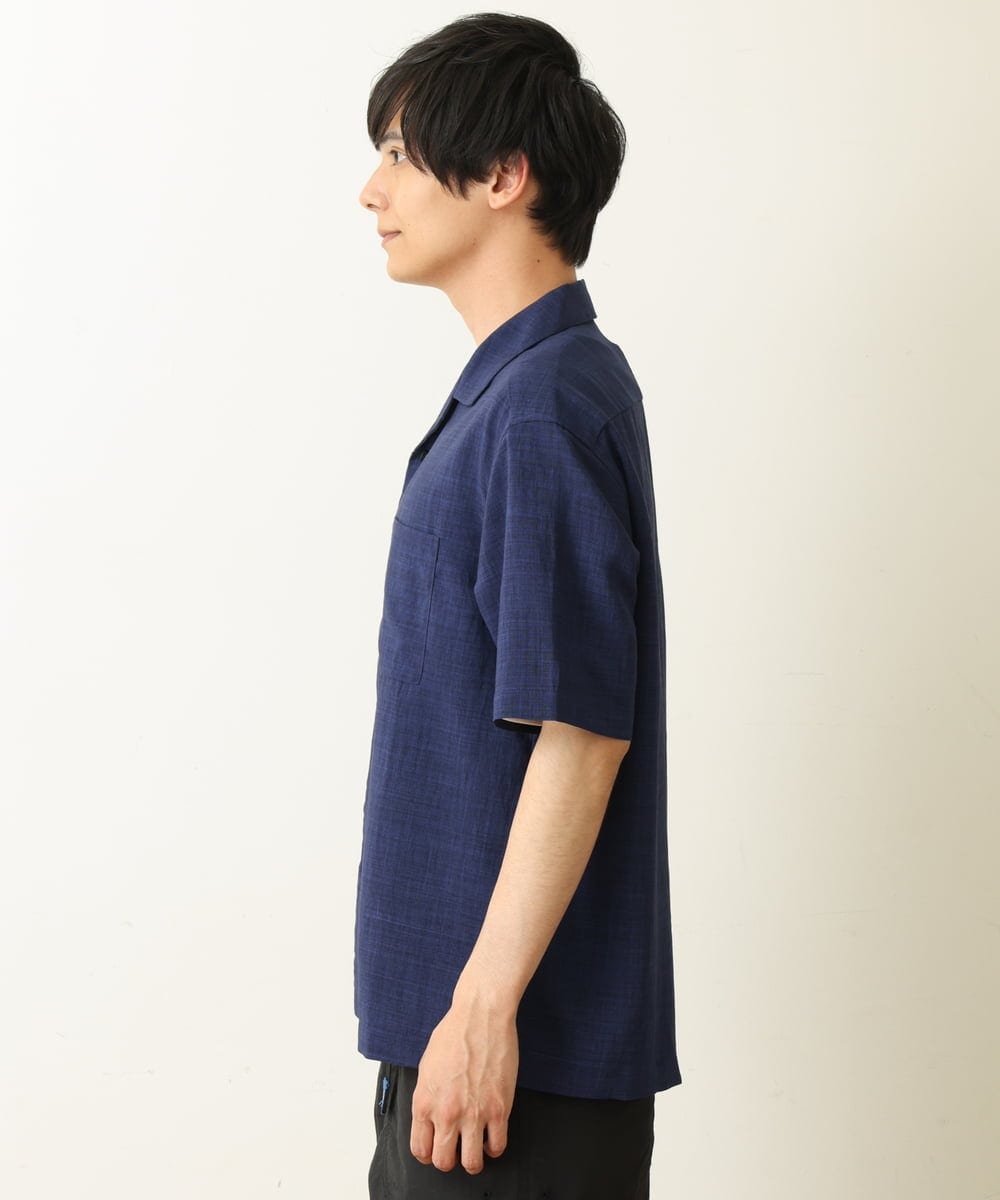 KHBHP78044 a.v.v MEN(アー・ヴェ・ヴェ) 【S-XXL】リライトオープンカラーシャツ（セットアップ対応） ブルー