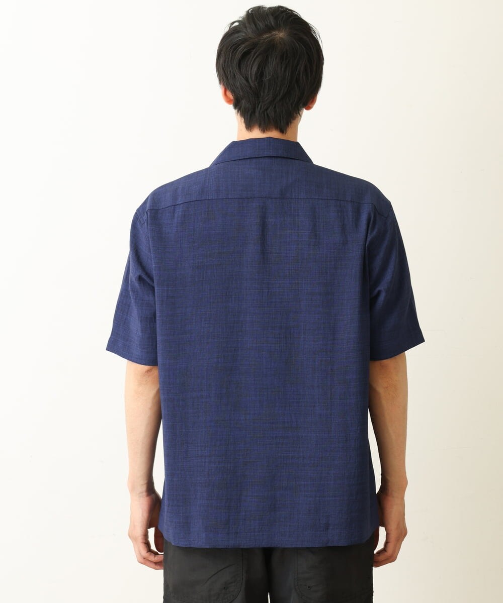 KHBHP78044 a.v.v MEN(アー・ヴェ・ヴェ) 【S-XXL】リライトオープンカラーシャツ（セットアップ対応） ブルー