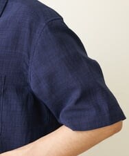 KHBHP78044 a.v.v MEN(アー・ヴェ・ヴェ) 【S-XXL】リライトオープンカラーシャツ（セットアップ対応） ブルー