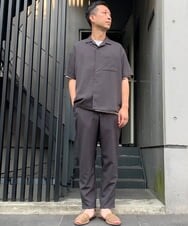 KHBHP78044 a.v.v MEN(アー・ヴェ・ヴェ) 【S-XXL】リライトオープンカラーシャツ（セットアップ対応） ブルー