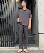 KHBHP78044 a.v.v MEN(アー・ヴェ・ヴェ) 【S-XXL】リライトオープンカラーシャツ（セットアップ対応） ブルー