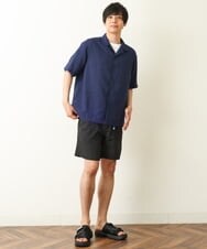 KHBHP78044 a.v.v MEN(アー・ヴェ・ヴェ) 【S-XXL】リライトオープンカラーシャツ（セットアップ対応） ブルー