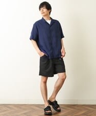 KHBHP78044 a.v.v MEN(アー・ヴェ・ヴェ) 【S-XXL】リライトオープンカラーシャツ（セットアップ対応） ブルー