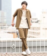 KHBHP78044 a.v.v MEN(アー・ヴェ・ヴェ) 【S-XXL】リライトオープンカラーシャツ（セットアップ対応） ブルー