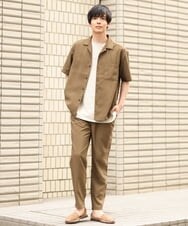 KHBHP78044 a.v.v MEN(アー・ヴェ・ヴェ) 【S-XXL】リライトオープンカラーシャツ（セットアップ対応） ブルー