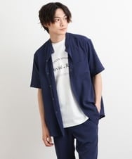 KHBHS77049 a.v.v MEN(アー・ヴェ・ヴェ) 【吸水速乾/S-XXL】リライト バンドカラーシャツ ブルー