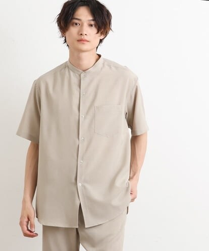 KHBHS77049 a.v.v MEN 【S-XXL】リライト バンドカラーシャツ