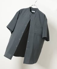 KHBHS77049 a.v.v MEN(アー・ヴェ・ヴェ) 【吸水速乾/S-XXL】リライト バンドカラーシャツ ダークグレー