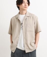 KHBHS78044 a.v.v MEN(アー・ヴェ・ヴェ) 【S-XXL】リライト オープンカラーシャツ ベージュ