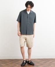 KHBHS78044 a.v.v MEN(アー・ヴェ・ヴェ) 【S-XXL】リライト オープンカラーシャツ ベージュ