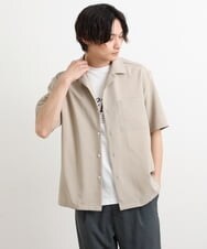 KHBHS78044 a.v.v MEN(アー・ヴェ・ヴェ) 【S-XXL】リライト オープンカラーシャツ ベージュ