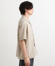 KHBHS78044 a.v.v MEN(アー・ヴェ・ヴェ) 【S-XXL】リライト オープンカラーシャツ ベージュ