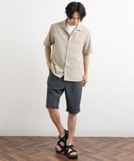 KHBHS78044 a.v.v MEN(アー・ヴェ・ヴェ) 【S-XXL】リライト オープンカラーシャツ ベージュ