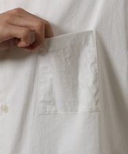 KHBHS84059 a.v.v MEN(アー・ヴェ・ヴェ) 【白シャツ】クロップド丈ワイドシルエットシャツ(五分袖) ホワイト