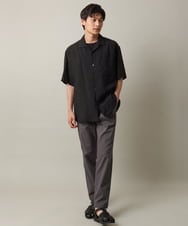 KHBHV66059 a.v.v MEN(アー・ヴェ・ヴェ) 【大人にちょうどいい透け感】セミシアーオープンカラーシャツ　5分袖 ライトグリーン