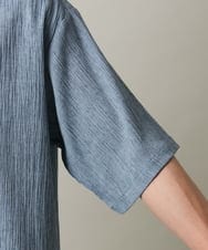 KHBHV69059 a.v.v MEN(アー・ヴェ・ヴェ) 【ハリつかない涼感素材】ワッシャーVネックシャツプルオーバー グレイッシュブルー