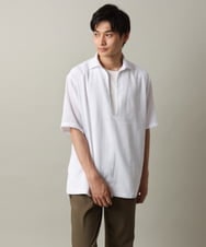 KHBHV69059 a.v.v MEN(アー・ヴェ・ヴェ) 【ハリつかない涼感素材】ワッシャーVネックシャツプルオーバー グレイッシュブルー