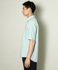 KHBHV70044 a.v.v MEN(アー・ヴェ・ヴェ) 【定番アイテム】リネン混シャツ　半袖（さらリネシリーズ） ミント