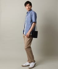 KHBHV70044 a.v.v MEN(アー・ヴェ・ヴェ) 【定番アイテム】リネン混シャツ　半袖（さらリネシリーズ） ミント