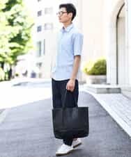 KHBHV70044 a.v.v MEN(アー・ヴェ・ヴェ) 【定番アイテム】リネン混シャツ　半袖（さらリネシリーズ） ミント