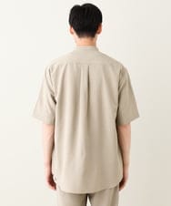 KHBHV77049 a.v.v MEN(アー・ヴェ・ヴェ) 【接触冷感】バンドカラーシャツ 5分袖（セットアップ可）リライトシリーズ3 ベージュ