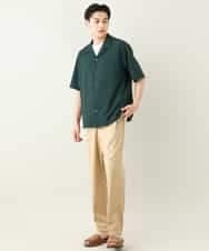 KHBHV78049 a.v.v MEN(アー・ヴェ・ヴェ) 【接触冷感】オープンカラーシャツ 5分袖（セットアップ可）リライトシリーズ3 ダークグレー