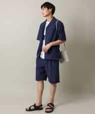 KHBHV78049 a.v.v MEN(アー・ヴェ・ヴェ) 【接触冷感】オープンカラーシャツ 5分袖（セットアップ可）リライトシリーズ3 ダークグレー