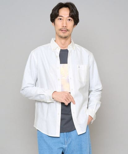 KHBJA01049 a.v.v MEN 人気No1シャツ【イージーケア/速乾/毛玉になりにくい】ボタンダウンオックスシャツ