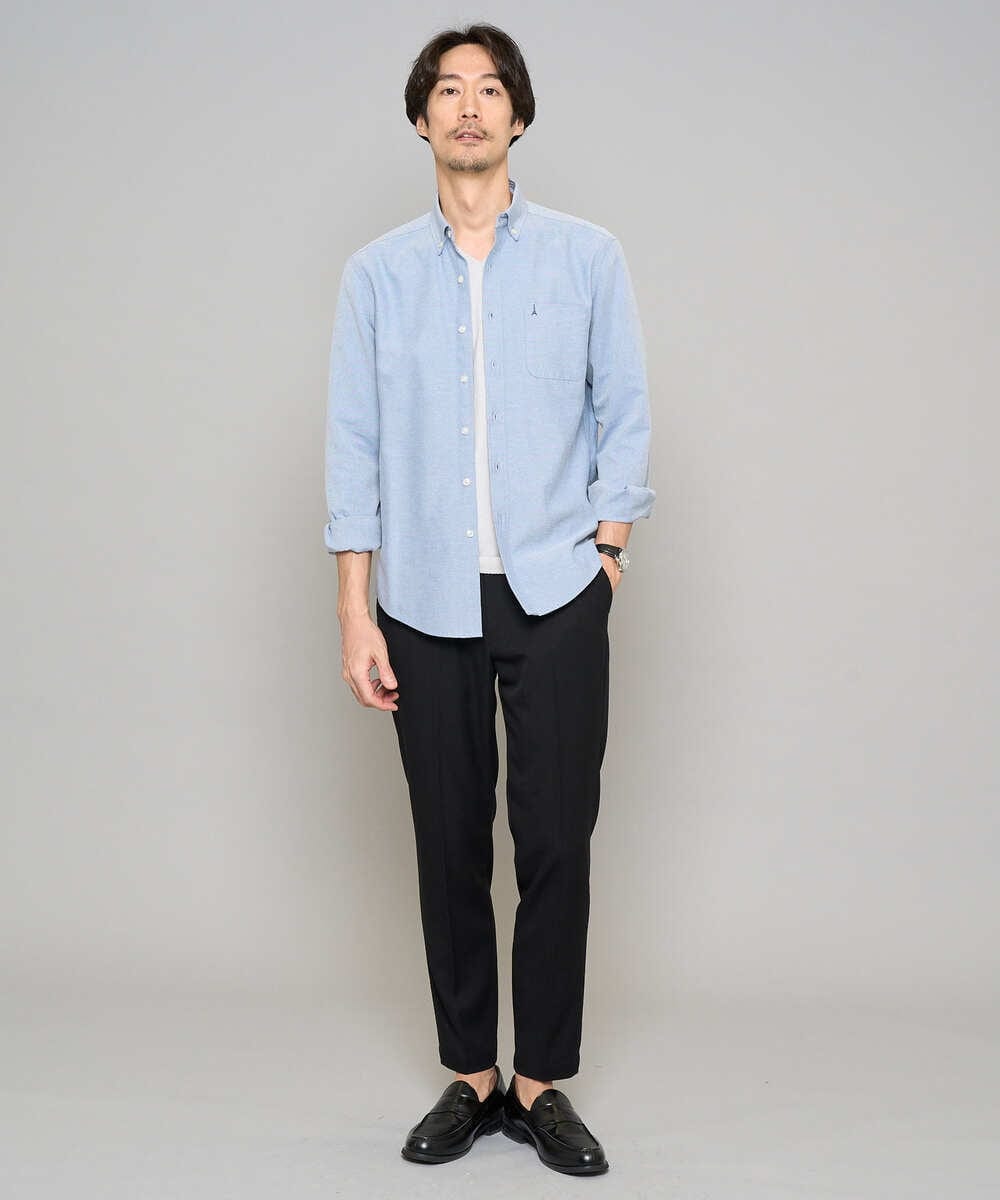 KHBJA01049 a.v.v MEN(アー・ヴェ・ヴェ) 【イージーケア/速乾/毛玉になりにくい】ボタンダウンオックスシャツ ホワイト