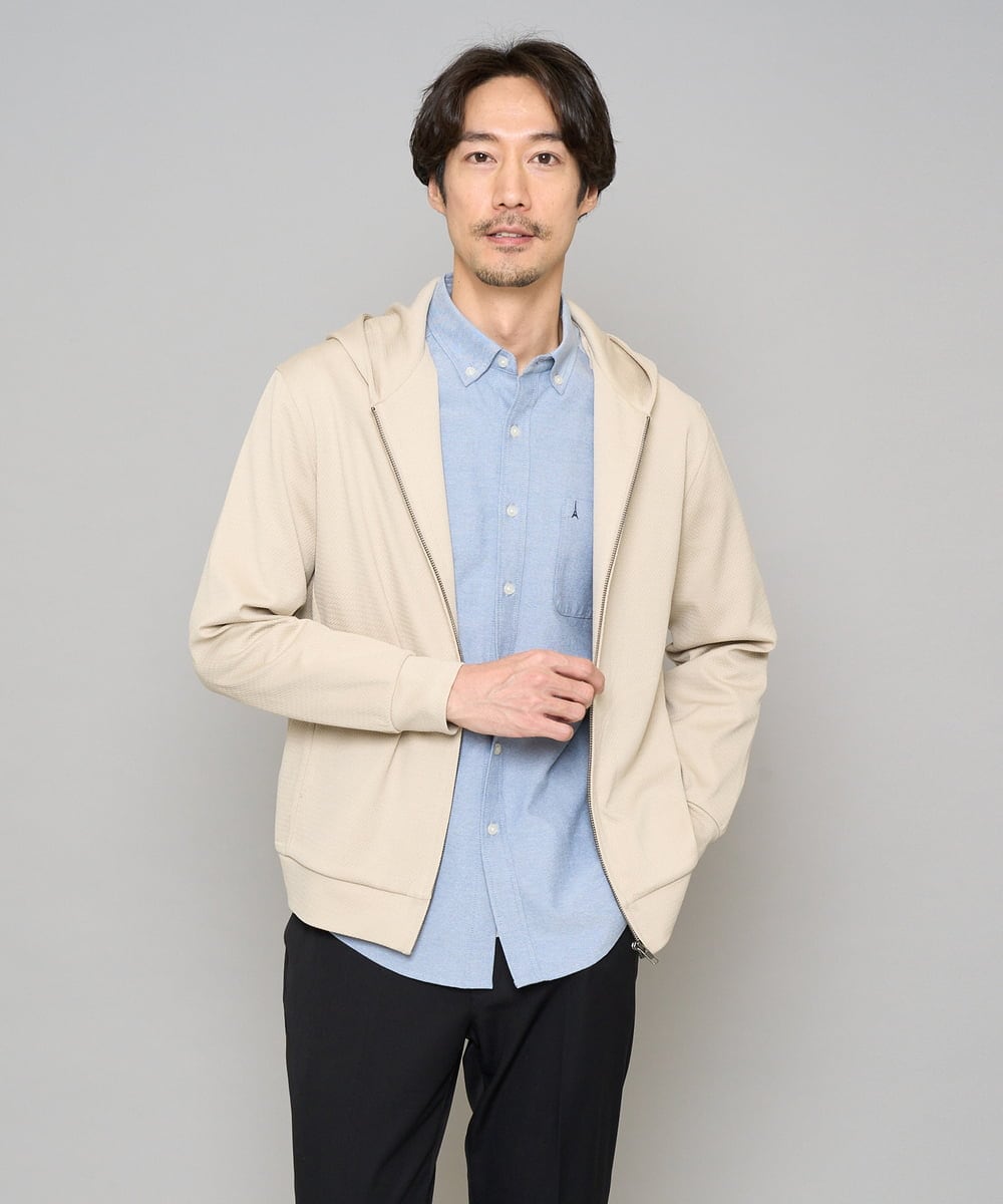 KHBJA01049 a.v.v MEN(アー・ヴェ・ヴェ) 【イージーケア/速乾/毛玉になりにくい】ボタンダウンオックスシャツ ホワイト