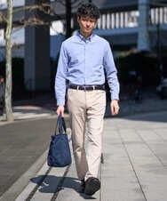 KHBJA01049 a.v.v MEN(アー・ヴェ・ヴェ) 人気No1シャツ【イージーケア/速乾/毛玉になりにくい】ボタンダウンオックスシャツ ホワイト