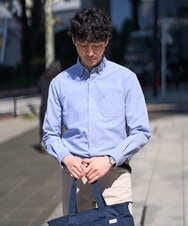 KHBJA01049 a.v.v MEN(アー・ヴェ・ヴェ) 人気No1シャツ【イージーケア/速乾/毛玉になりにくい】ボタンダウンオックスシャツ ホワイト