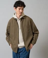 KHBJA17054 a.v.v MEN(アー・ヴェ・ヴェ) 【イージーケア/シワになりにくい】ワイドシルエットシャツ 秋リライト【洗濯機で洗える/ストレッチ】 モカブラウン