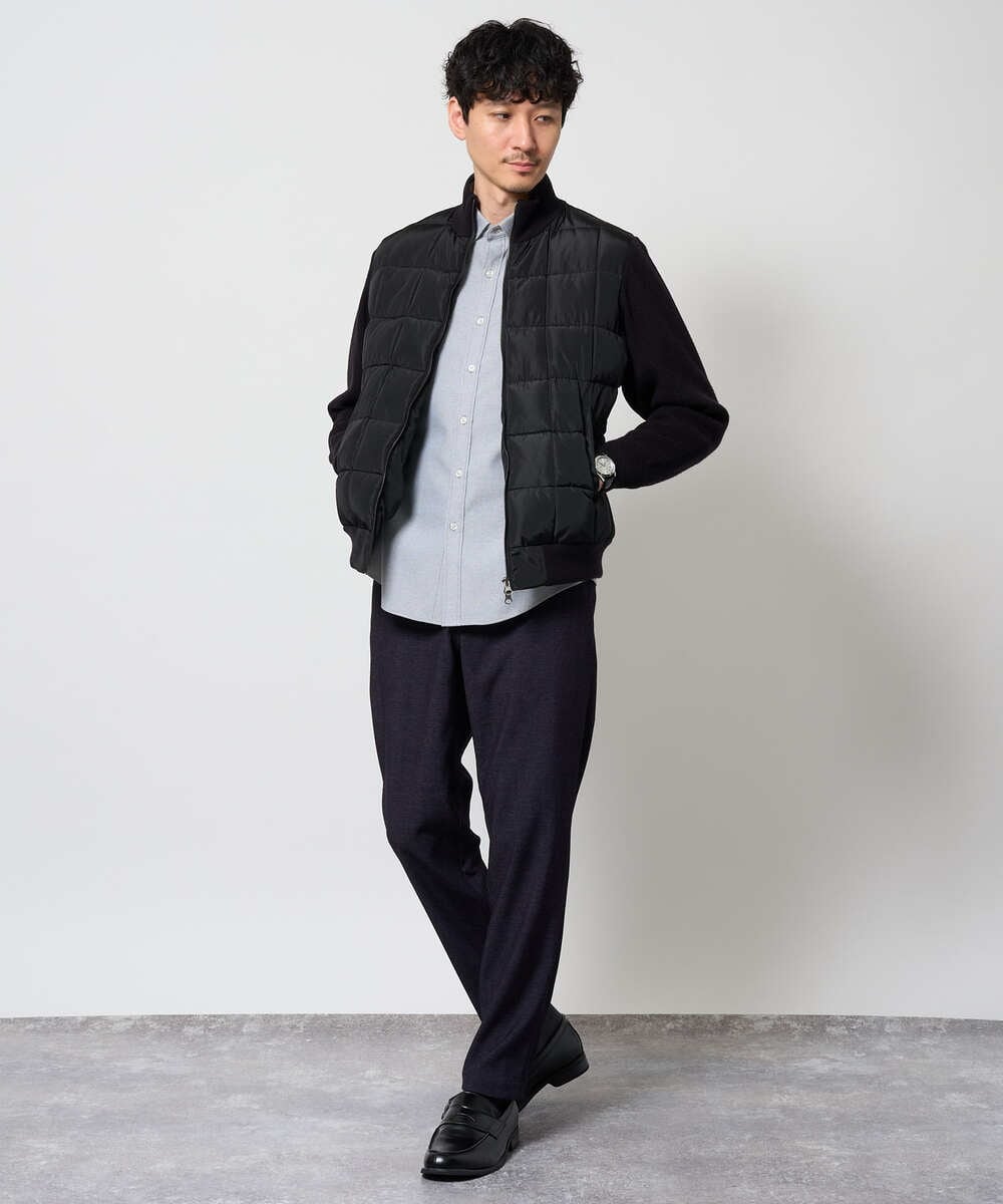 KHBJD01049 a.v.v MEN(アー・ヴェ・ヴェ) 累計22,000枚販売！！ボタンダウンオックスシャツ【速乾/洗濯機で洗える/イージーケア/毛玉になりにくい】 ダークグレー