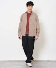 KHBJD16069 a.v.v MEN(アー・ヴェ・ヴェ) ＼秋に着たい、ラフな一枚／ランダムストライプワイドシルエットシャツ【イージーケア/洗濯機で洗える/毛玉になりにくい】 ブラウン