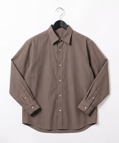 KHBJD65069 a.v.v MEN 【イージーケア/洗濯機で洗える/シワになりにくい/ストレッチ】ワンサイズピンストライプドルマンシャツ