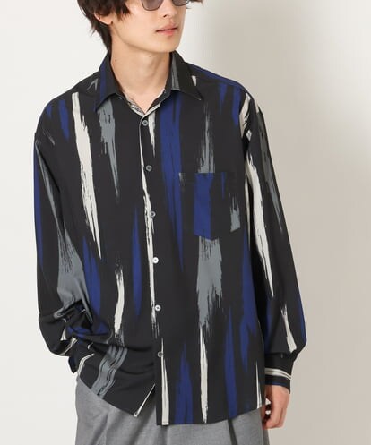 KHBJS09069 a.v.v MEN ペインター柄ワイドシャツ