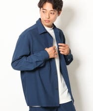 KHBJS16059 a.v.v MEN(アー・ヴェ・ヴェ) リライト ダブルポケットシャツ ブルー