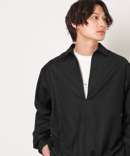 KHBJS25069 a.v.v MEN ハーフジップワイドシャツプルオーバー