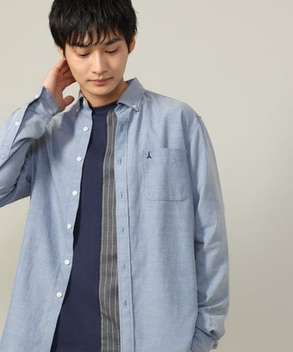 KHBJV01044 a.v.v MEN 【累計2万枚販売】エッフェル塔刺繍オックスボタンダウンシャツ