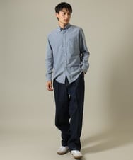 KHBJV01044 a.v.v MEN(アー・ヴェ・ヴェ) 【累計2万枚販売】エッフェル塔刺繍オックスボタンダウンシャツ ライトブラウン